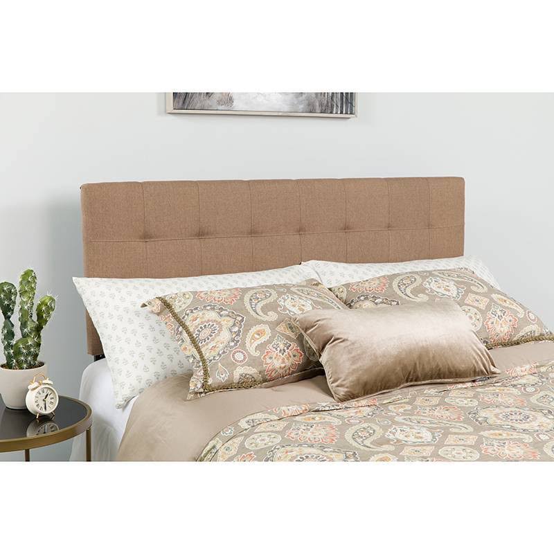 Camel Brown Quilted Tufted Upholstered Headboard W623