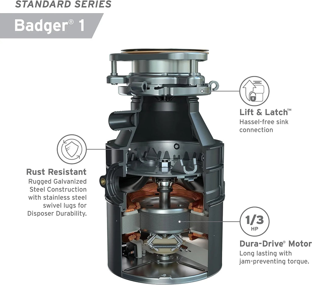 1/3 HP Continuous Feed Garbage Disposal U1742