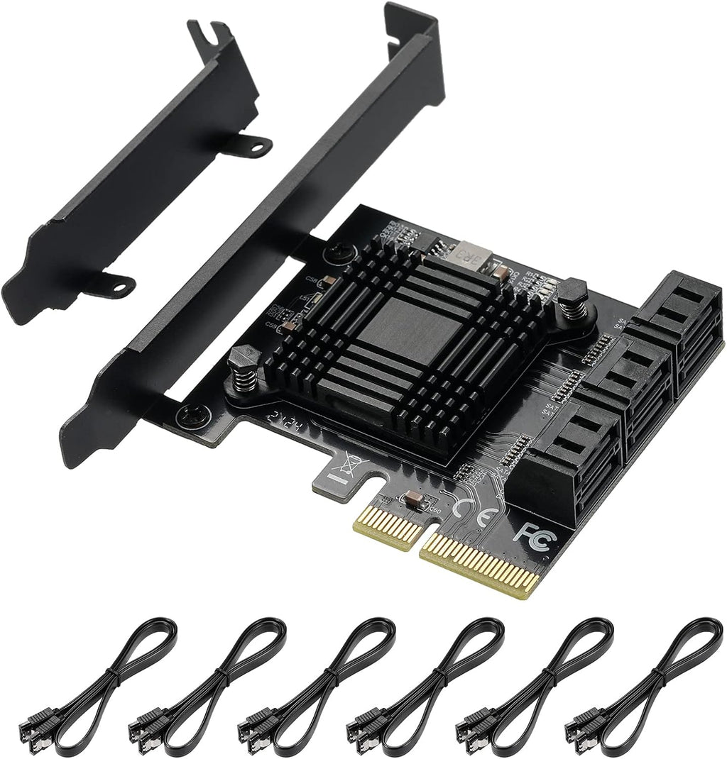 4X PCIE SATA Card 16 Ports with 16 SATA Cables Q862