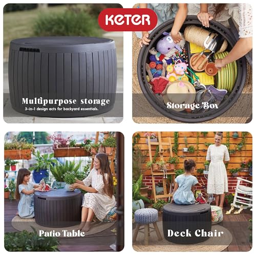 37 Gallon Brown Outdoor Storage Deck Box N137