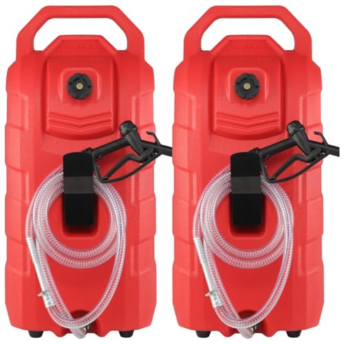 16 Gallon Portable Fuel Storage Tank with Nozzle Rubber Wheels E168