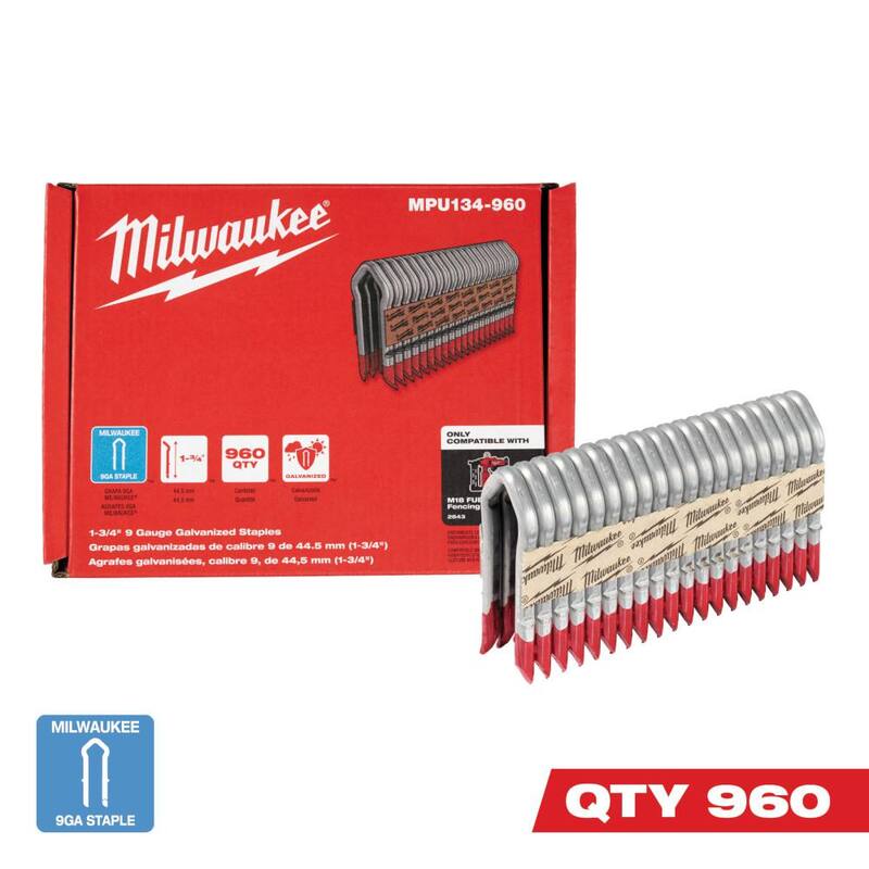 1-3/4 in. 9-Gauge Galvanized Staples (960 Per Box) G90009