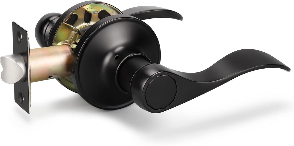 10 Pack Matte Black Passage Door Lever Sets O186833