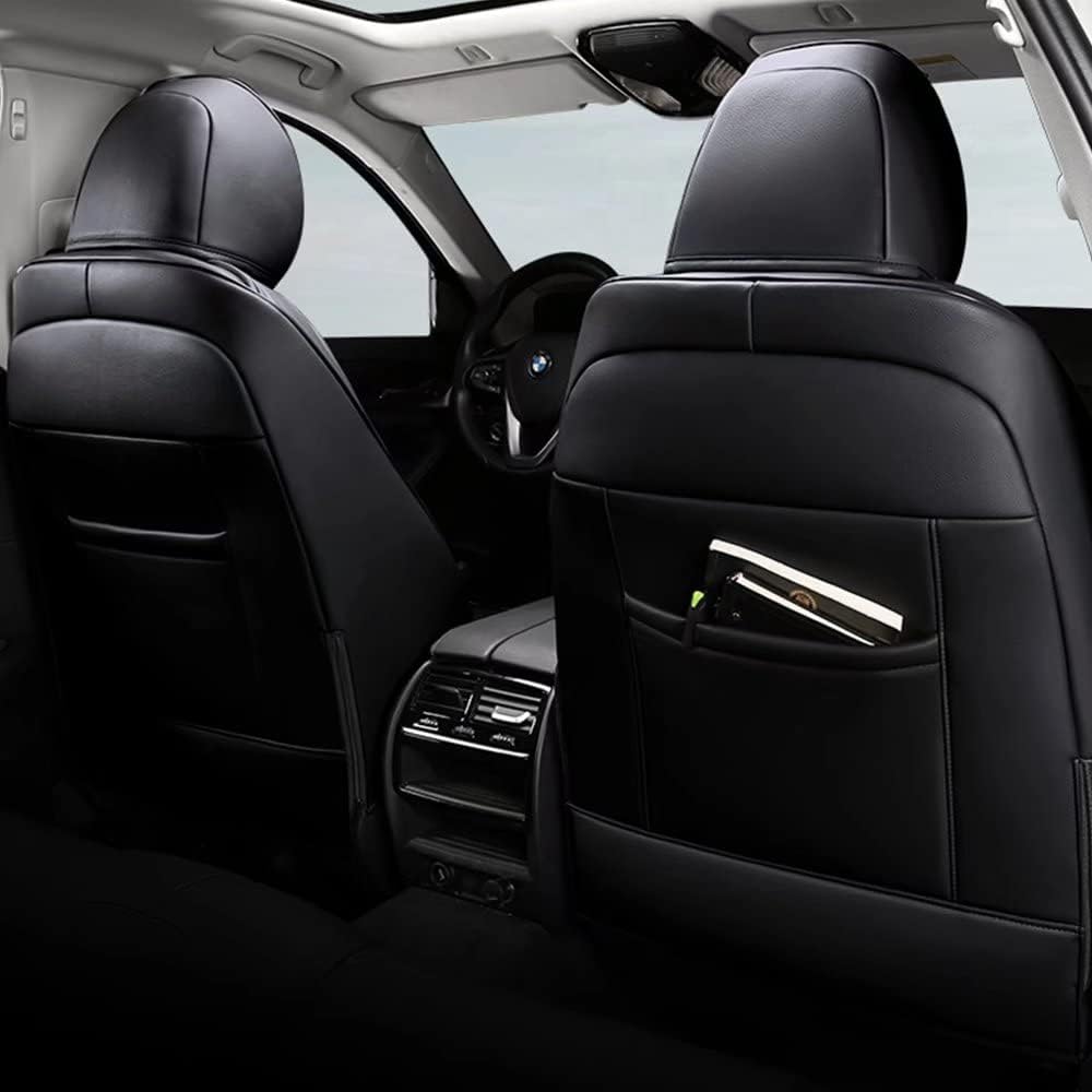 Black Faux Leather Front Seat Covers for Ford Escape N95356