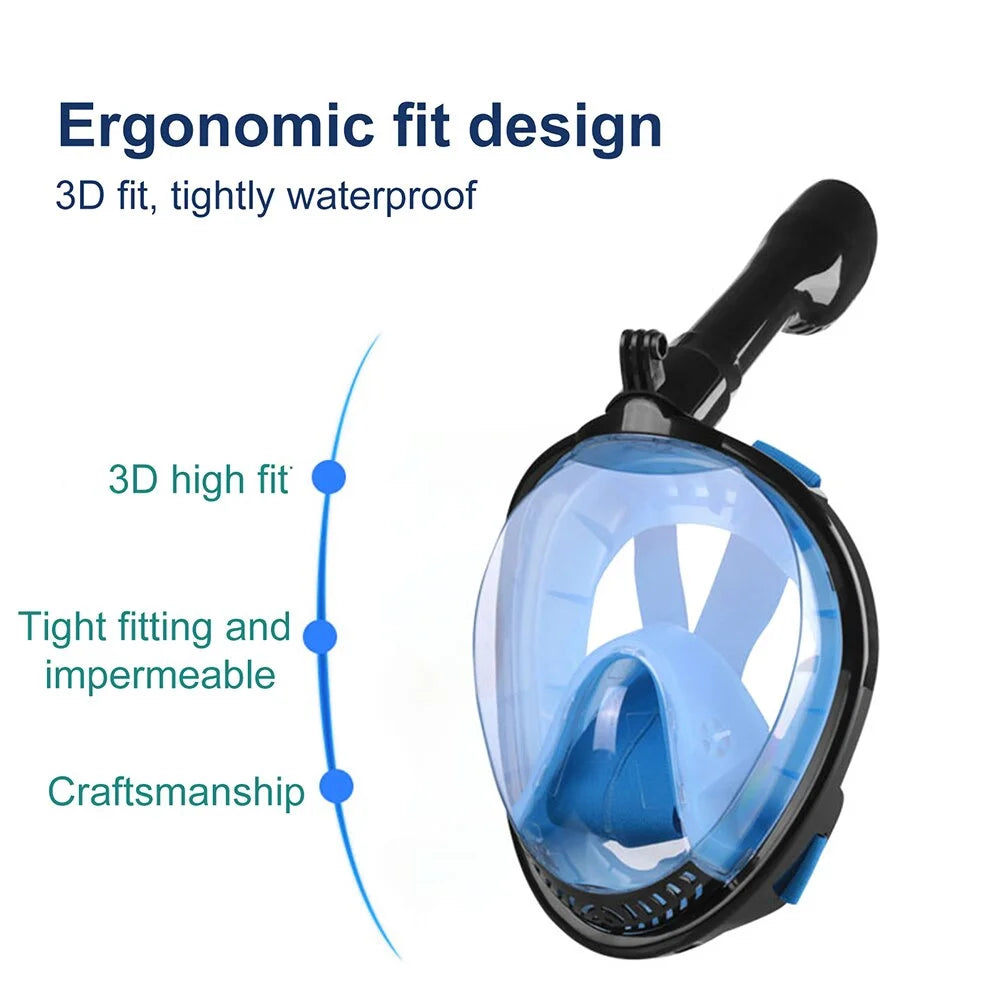 Full Face Snorkeling Mask Anti-fog Diving Equipment Q9595