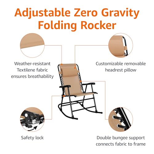 Foldable Rocking Chair Blue Q369931
