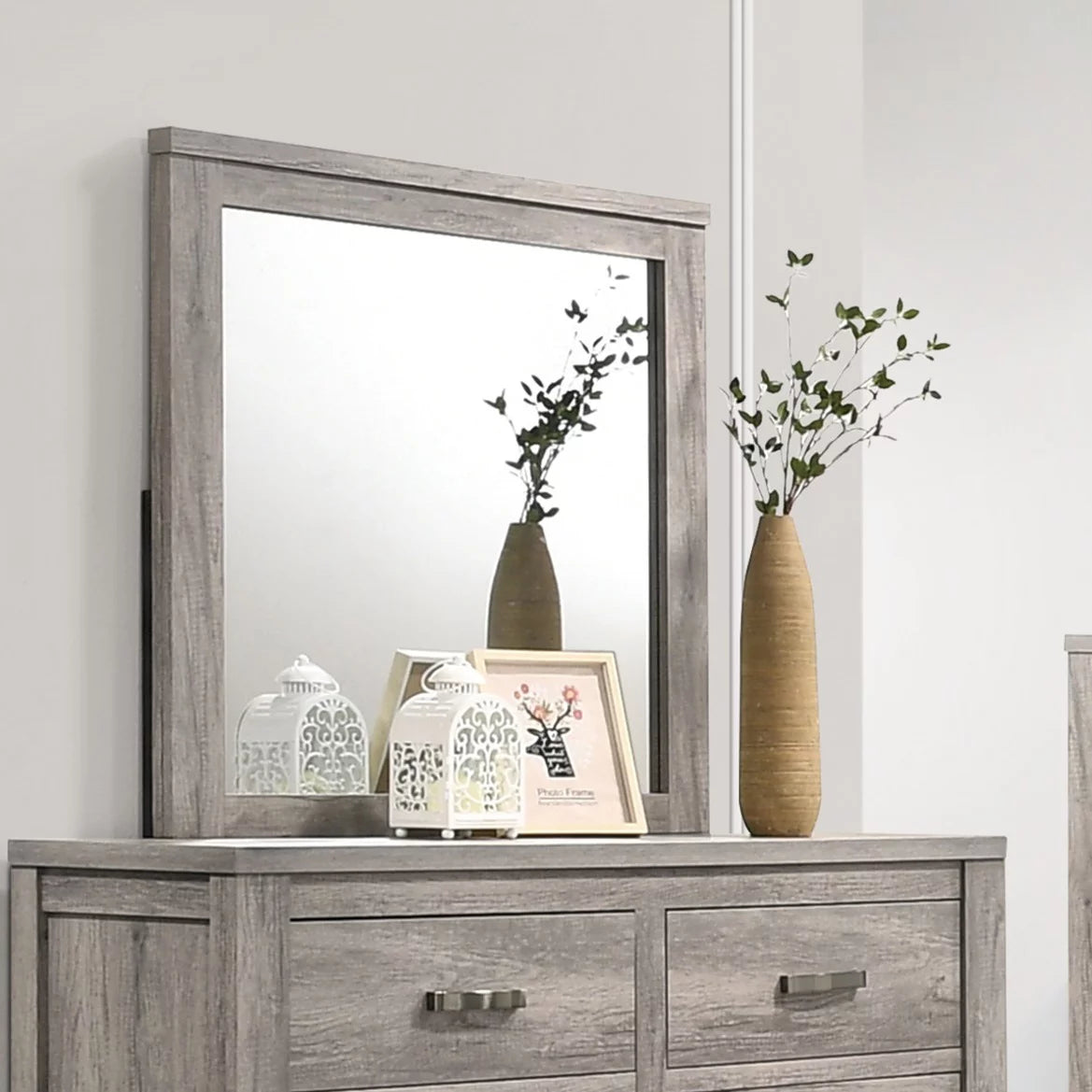 Beige Polyfiber 4pc Bedroom Set V56904