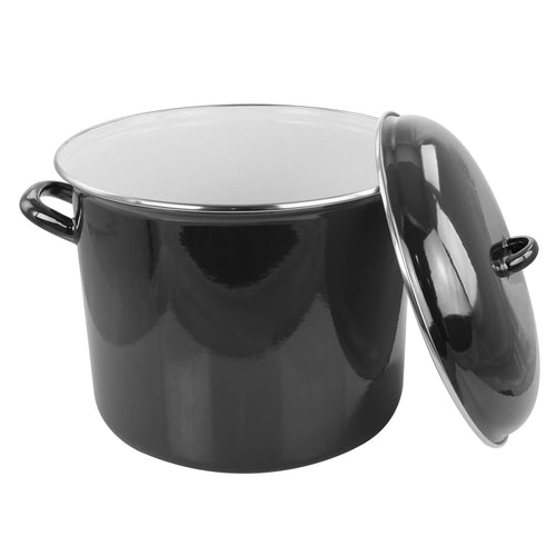 12 Quart Enamel on Steel Stock Pot with Lid V205
