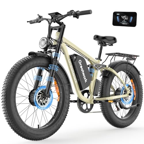 52V 4000/5000W Dual Motor Electric Bike 26" Fat Tire Q170144