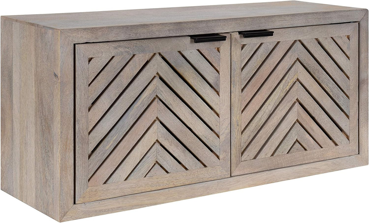 Whitewash 2-Door Wall Cabinet F2734
