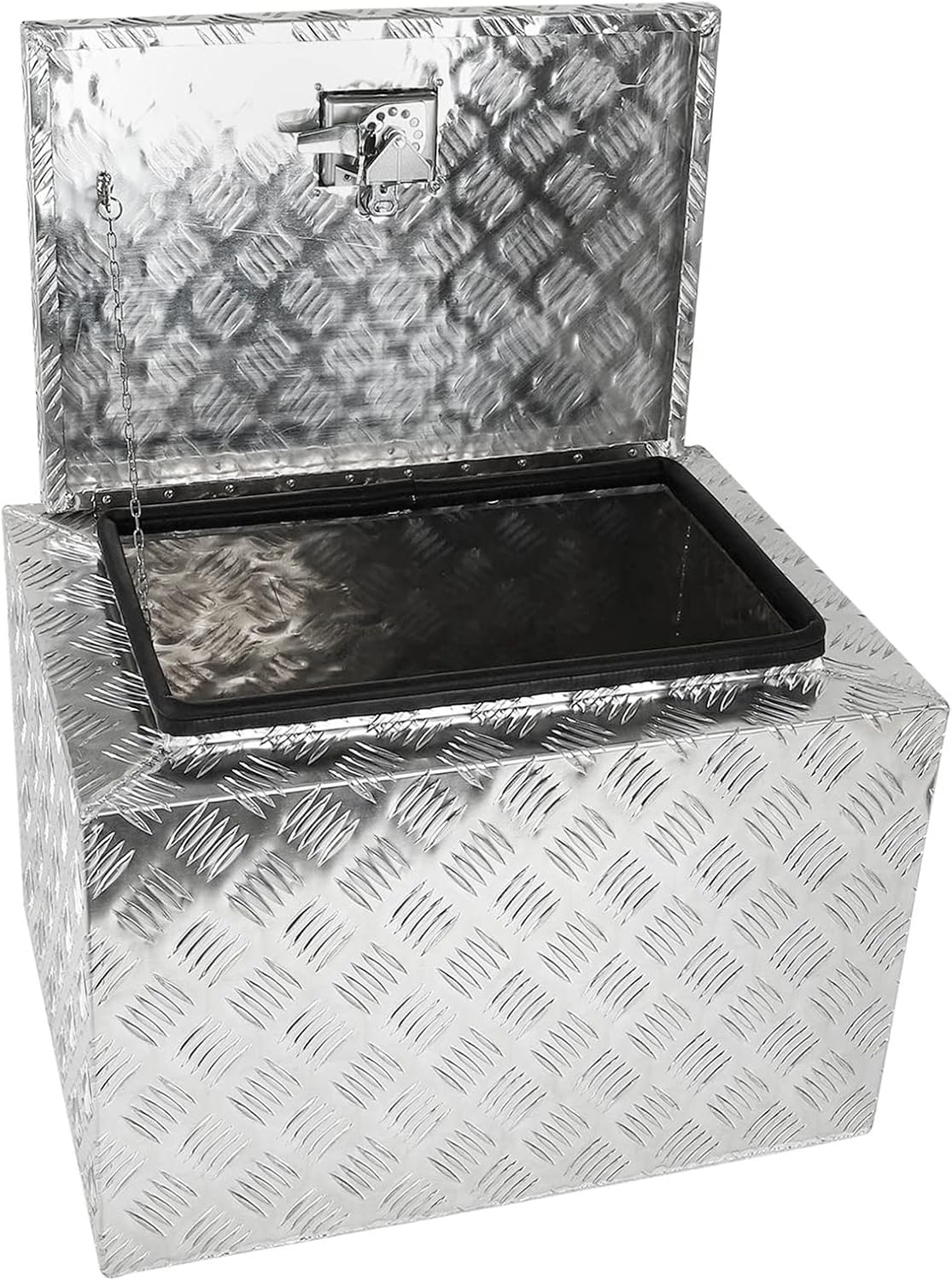 Silver Aluminum Pick Up Truck Bed Tool Box with Lock Keys K93044