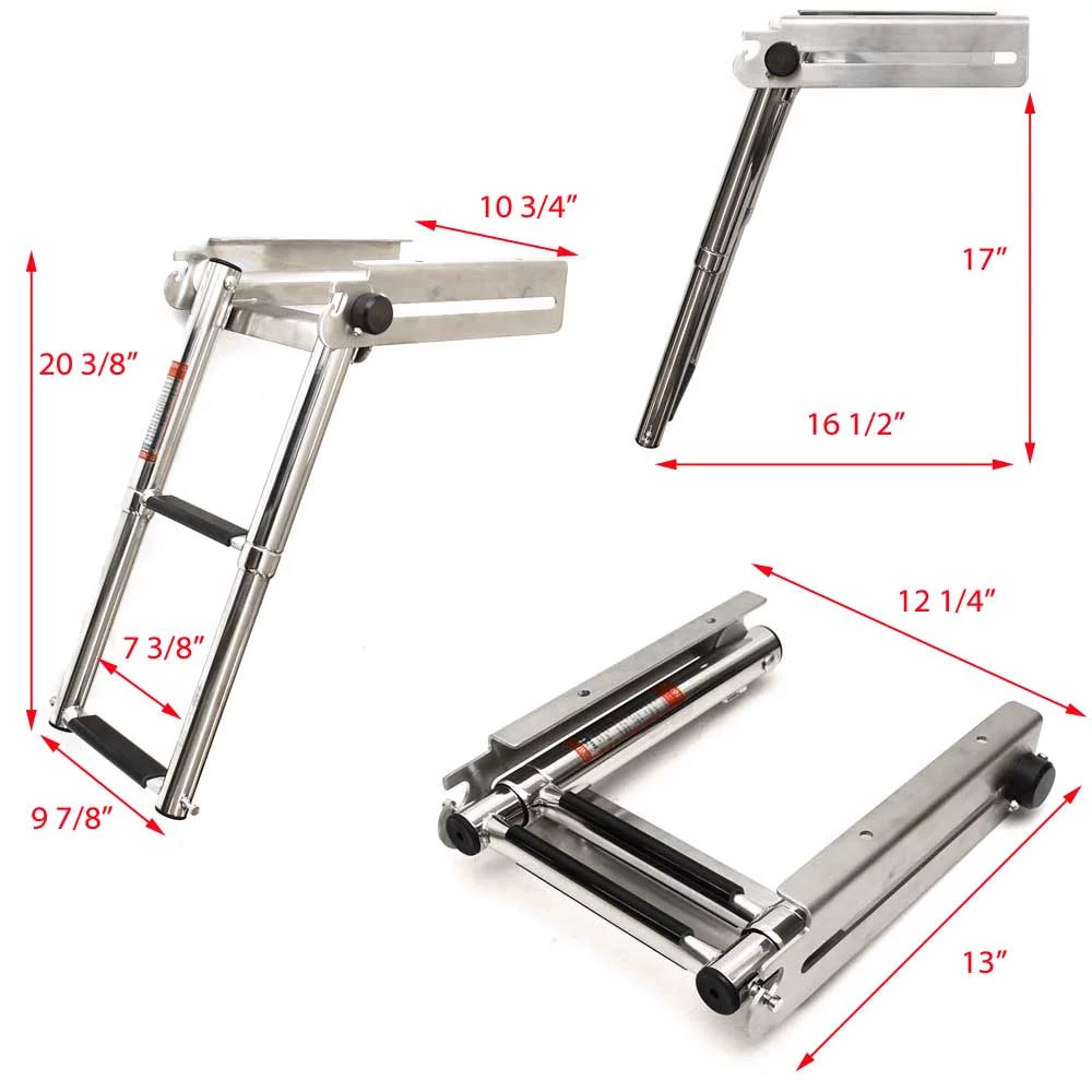 Telescoping Boat Ladder 2 Step Stainless O93278