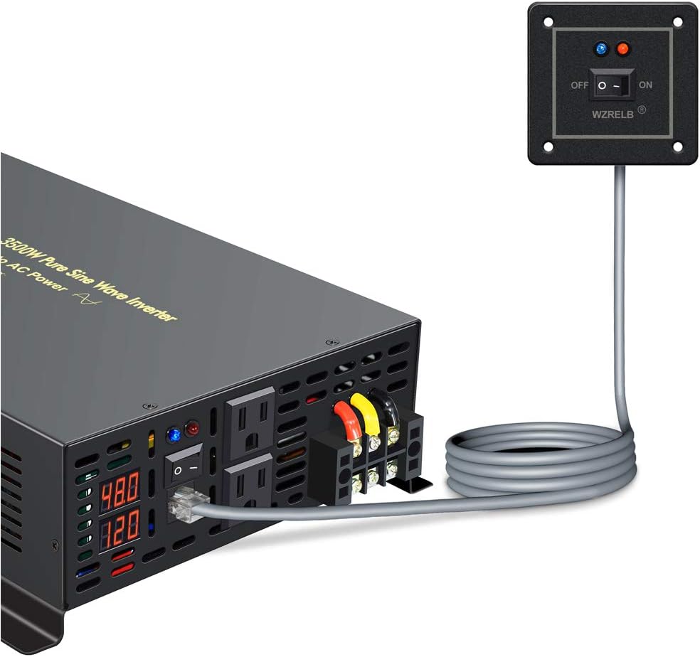 3500Watt 48V DC to 110V 120V AC Power Inverter with Remote Control F134