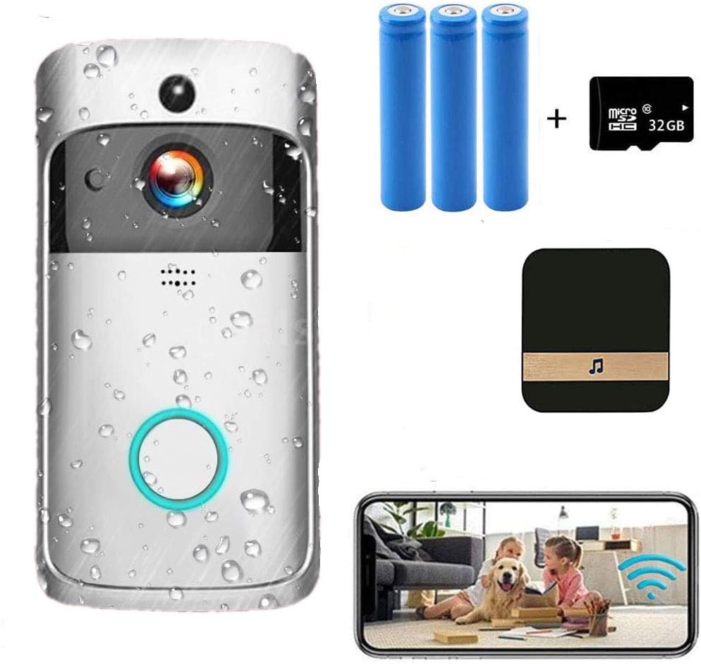 Black Video Doorbell Camera with 32GB SD Card Q278