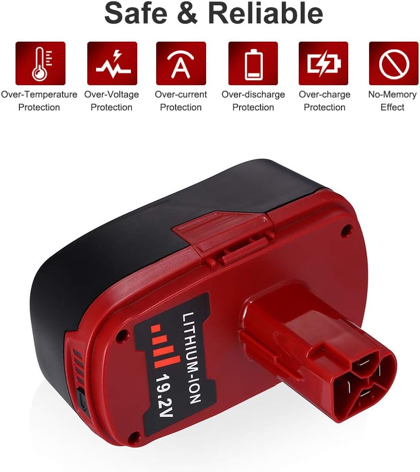 2 Pack 5000mAh 19.2V Li-ion Replacement Battery Z8570