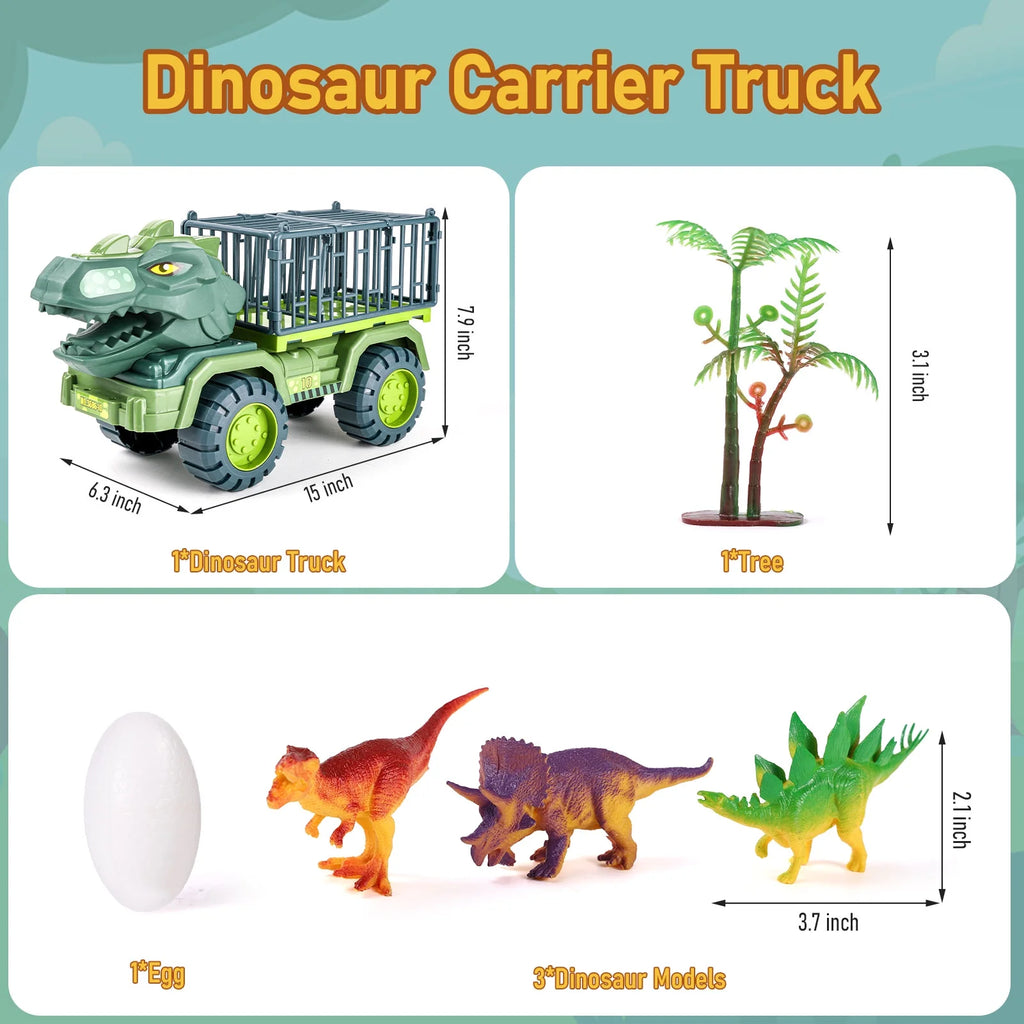 Dinosaur Transport Car Carrier Truck with 3 Dinosaur Toys R573498