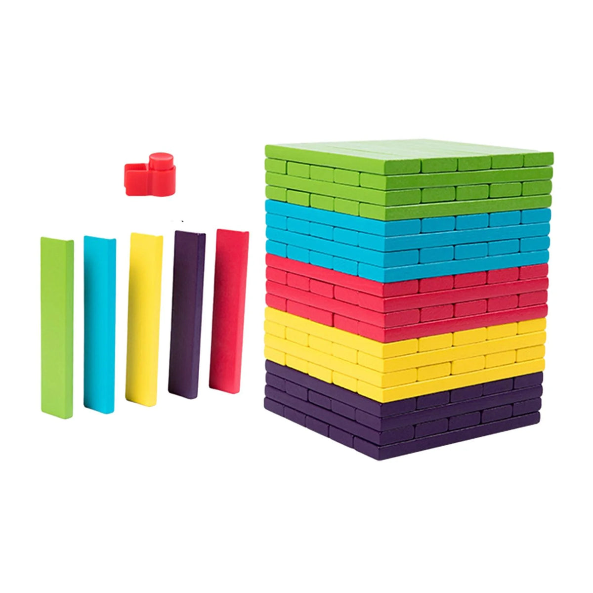 100 Pieces Wooden Blocks Stacking Game Building Kits Board Games F137138