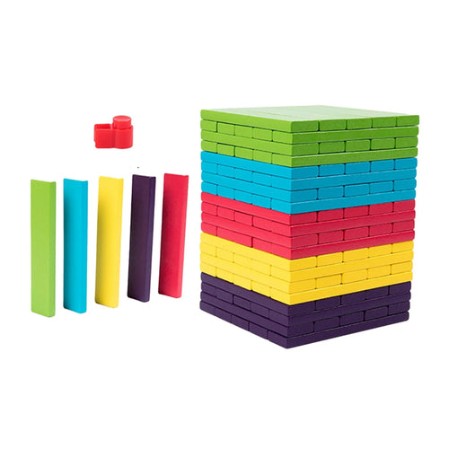 100 Pieces Wooden Blocks Stacking Game Building Kits Board Games F137138