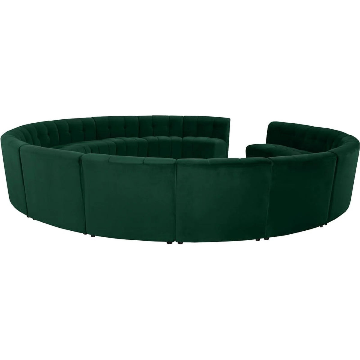 Green Velvet Tufted Modular 15 Piece Sectional Sofa D70663