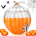 1.7 Gallon Glass Pumpkin Drink Dispenser with Lid M706378
