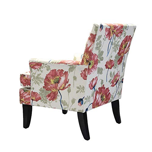 Modern Accent Chair with Arms and Wooden Legs O7763