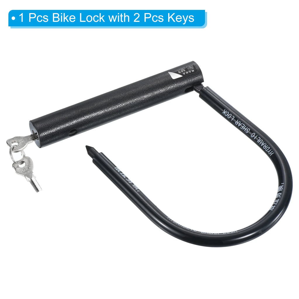 Black 15mm Zinc Alloy U Lock Bike Lock C7146