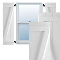 16-1/8x22 x 31x22 PVC Board and Batten Shutters with Z-Bar, Unfinished G45437