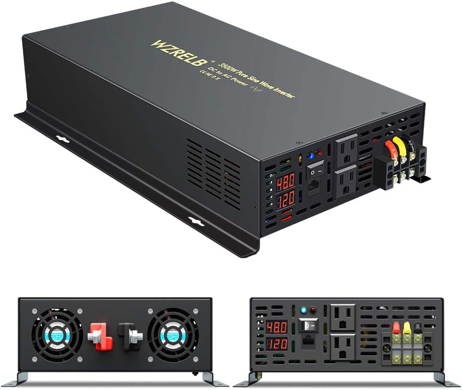 3500Watt 48V DC to 110V 120V AC Power Inverter with Remote Control F134