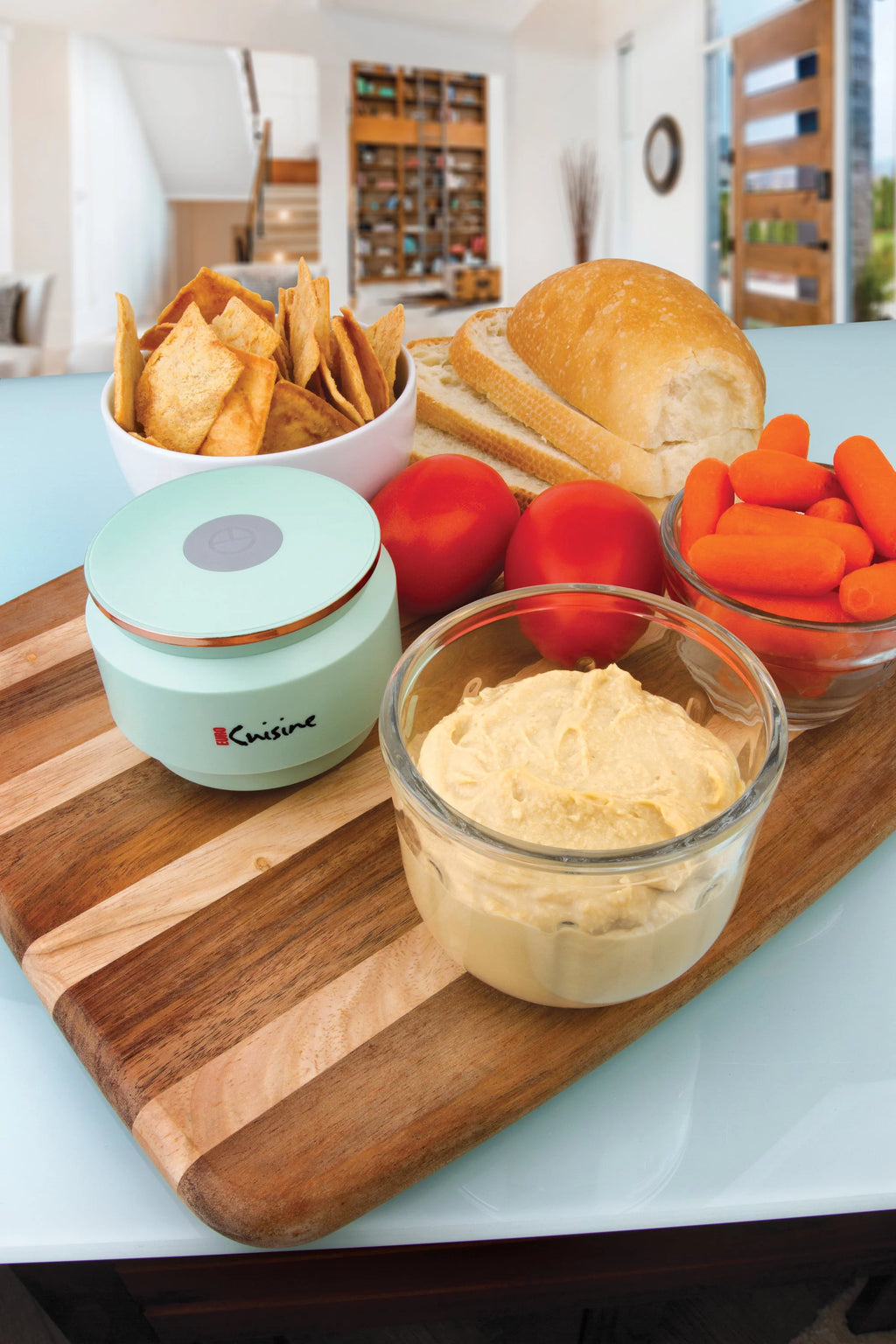 Green Mini Cordless Rechargeable Chopper with Glass Bowl F425