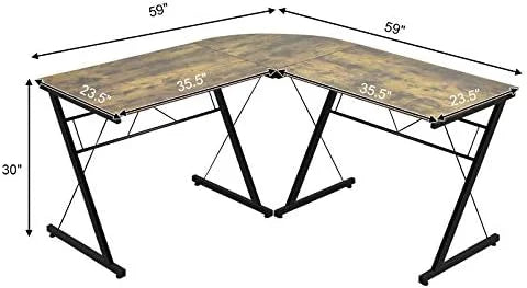 L-Shaped Corner Computer Desk D299359