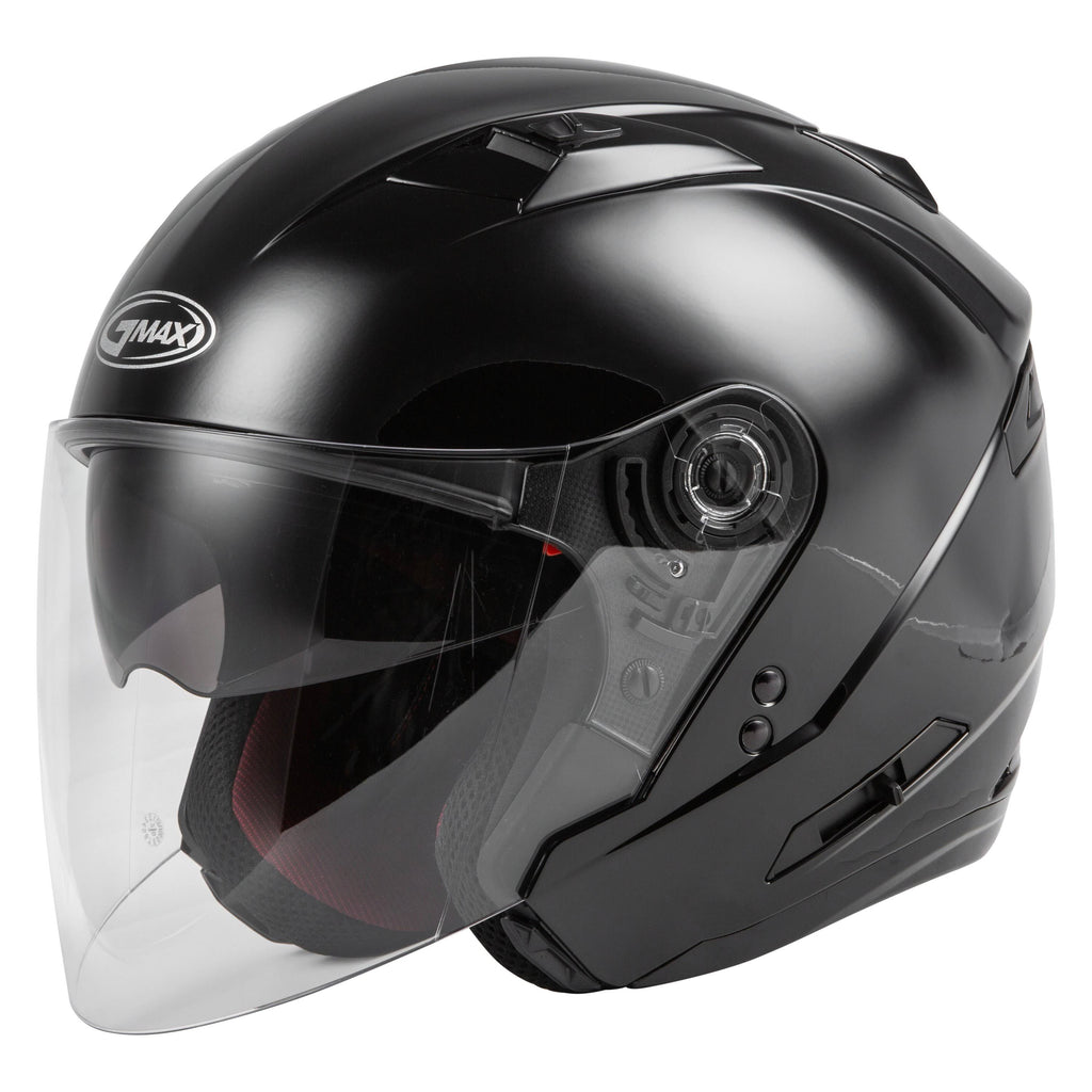 Medium Black Open Face Helmet Y566