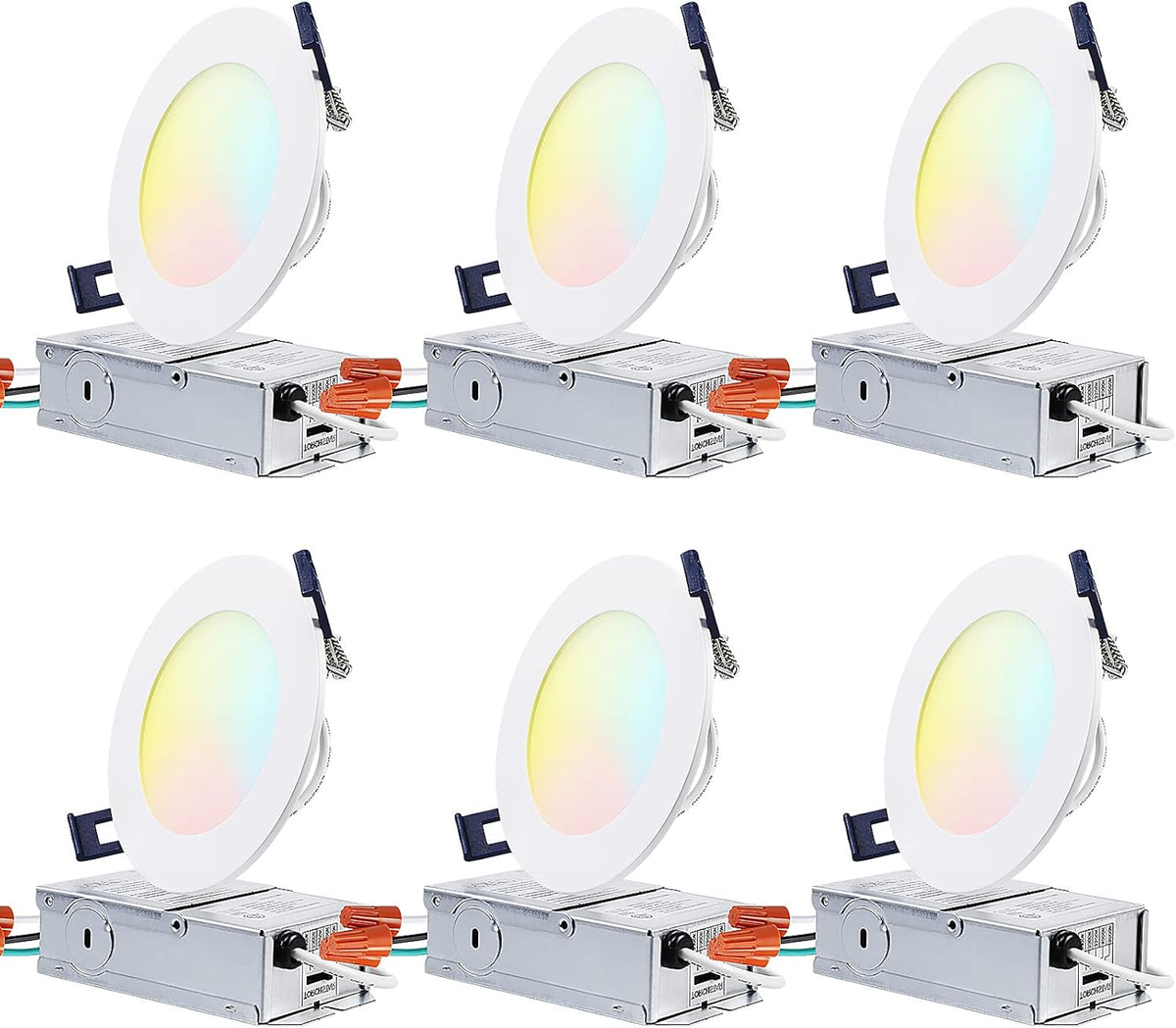 4 Inch 10.5W Ultra-Thin LED Recessed Light, Pack of 6 Q4486