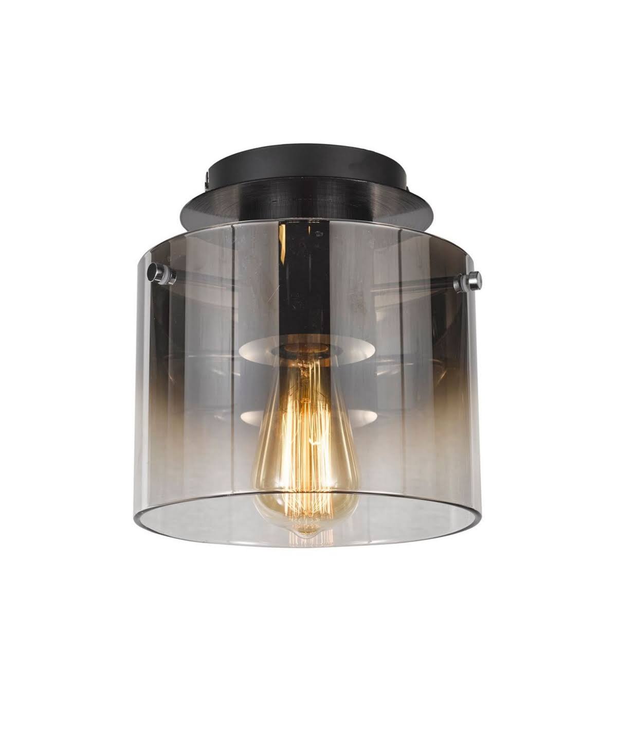 Satin Black 1 Light Flush Mount N39136