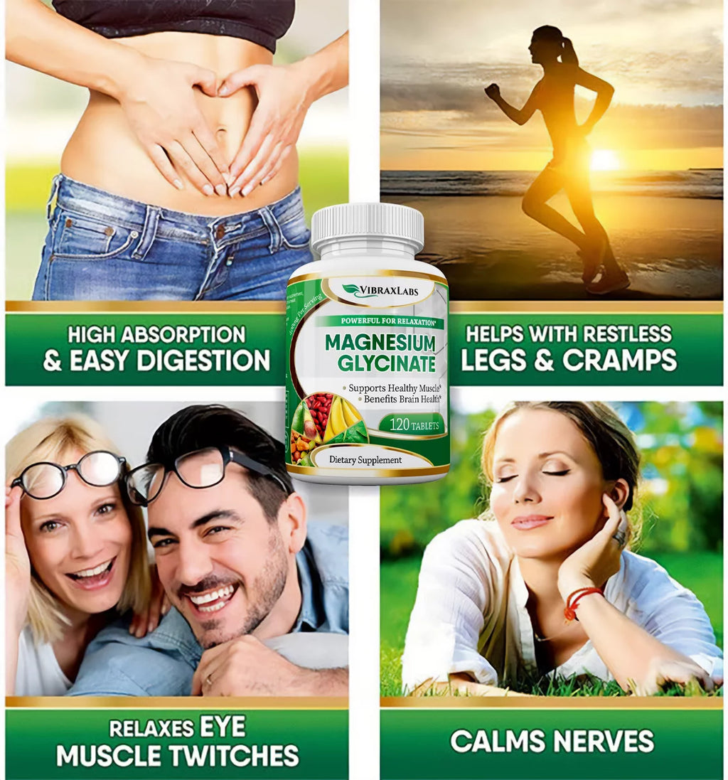 Magnesium Glycinate Supplement 400mg 120 Tablets F91217