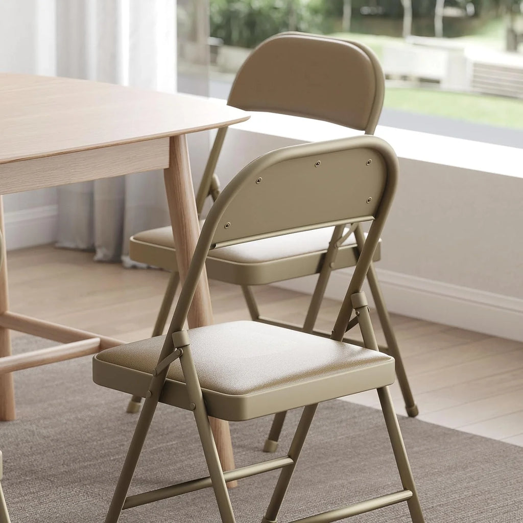 4 Pack Black Padded Folding Chairs N99650