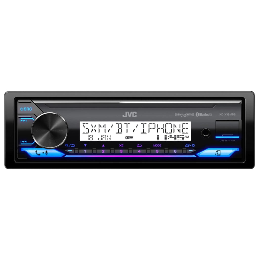 1-Din Car Marine Stereo Receiver with Bluetooth USB S54058