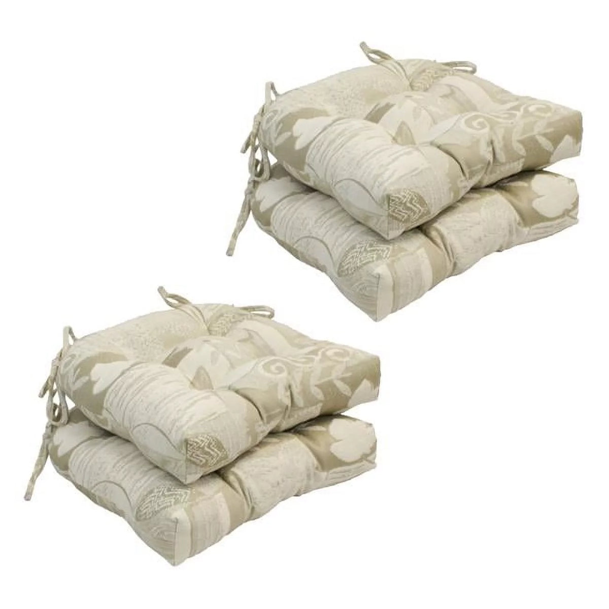 16 in. U-Shaped Tufted Chair Cushions, Set of 4 U4731
