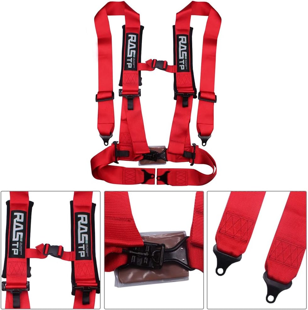 4 Point Safety Harness with 3 Inch Padding Red Pack of 2 K100