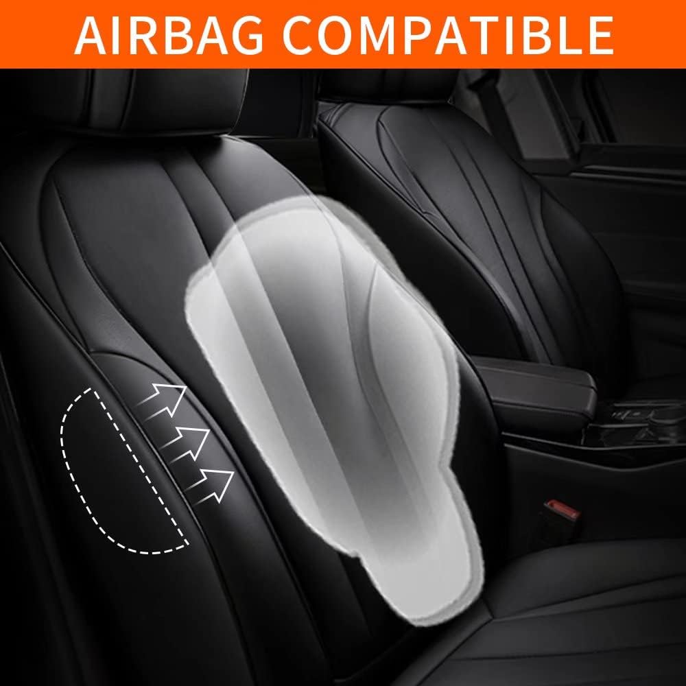 Black Faux Leather Front Seat Covers for Ford Escape N95356