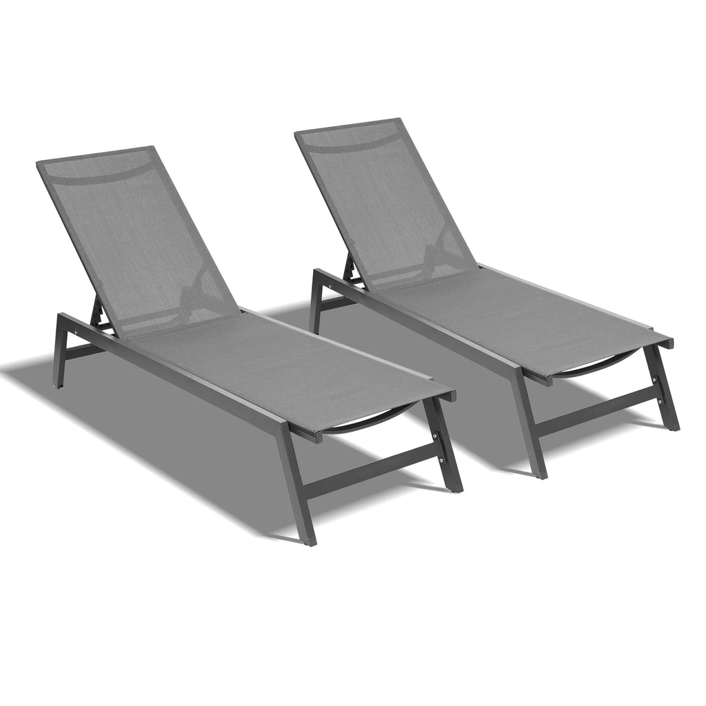 Adjustable Aluminum Outdoor Chaise Lounge Chair P8603