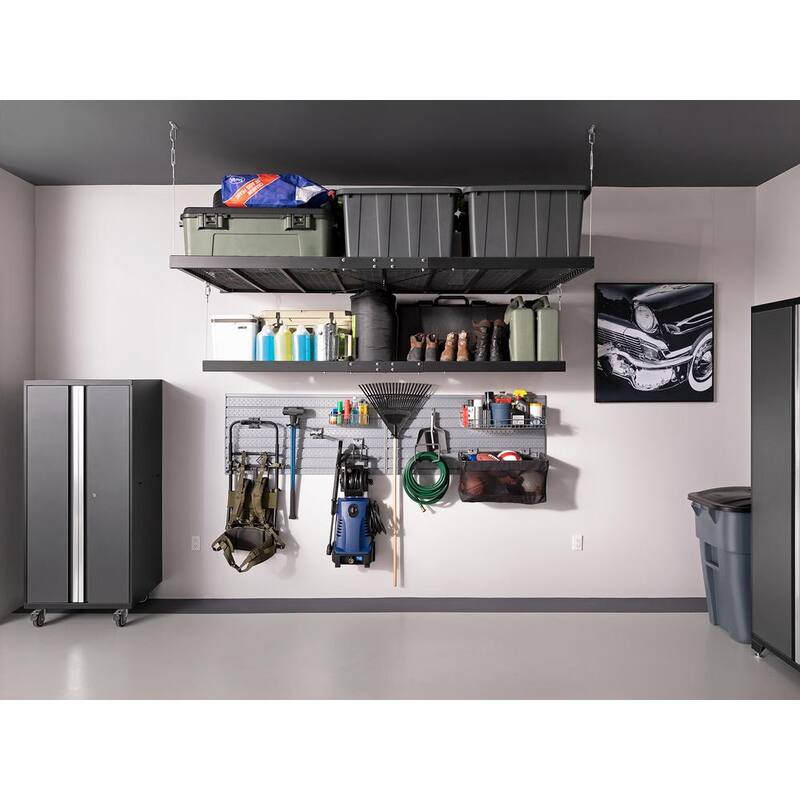 24 in. x 96 in. Steel Garage Wall Shelving in White F9541