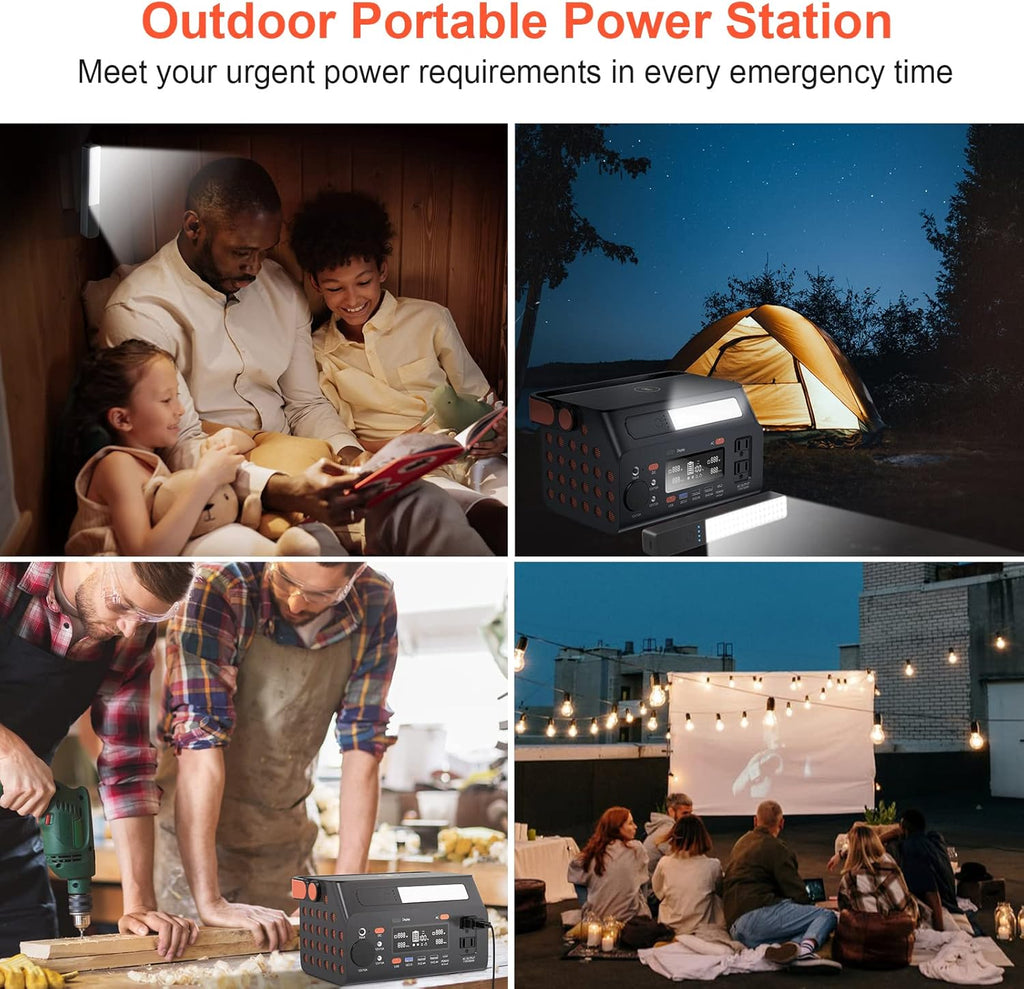 80000mAh 296Wh Portable Power Station with AC Outlet USB Ports Q42653