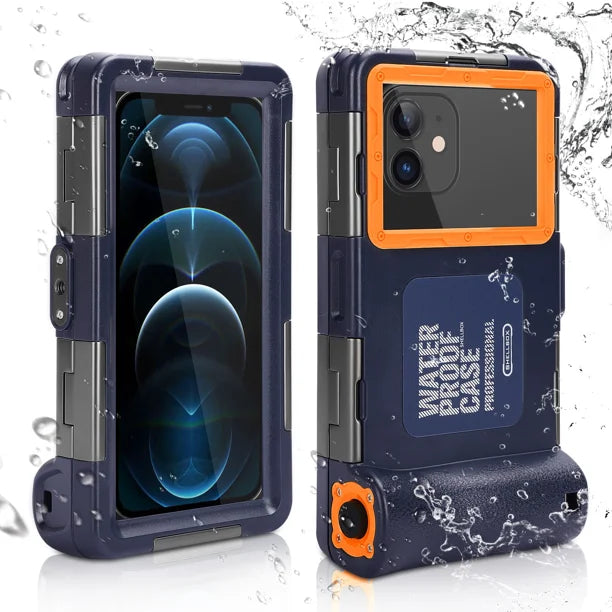 Waterproof Protective Case for Phones Up to 6.9 Inch with Lanyard V106