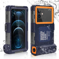 Waterproof Protective Case for Phones Up to 6.9 Inch with Lanyard V106