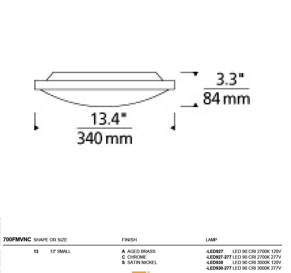 Chrome LED Flush Mount Q4431