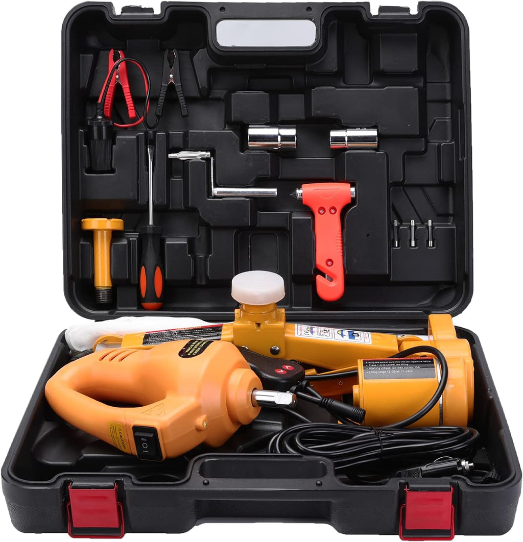 Electric Car Jack Kit with Power Impact Wrench O78616