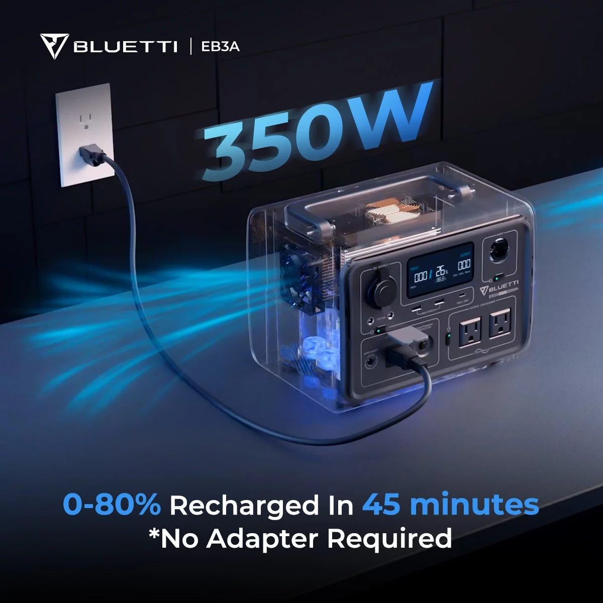 Portable Solar Power Station 268Wh 600W AC Output D6899