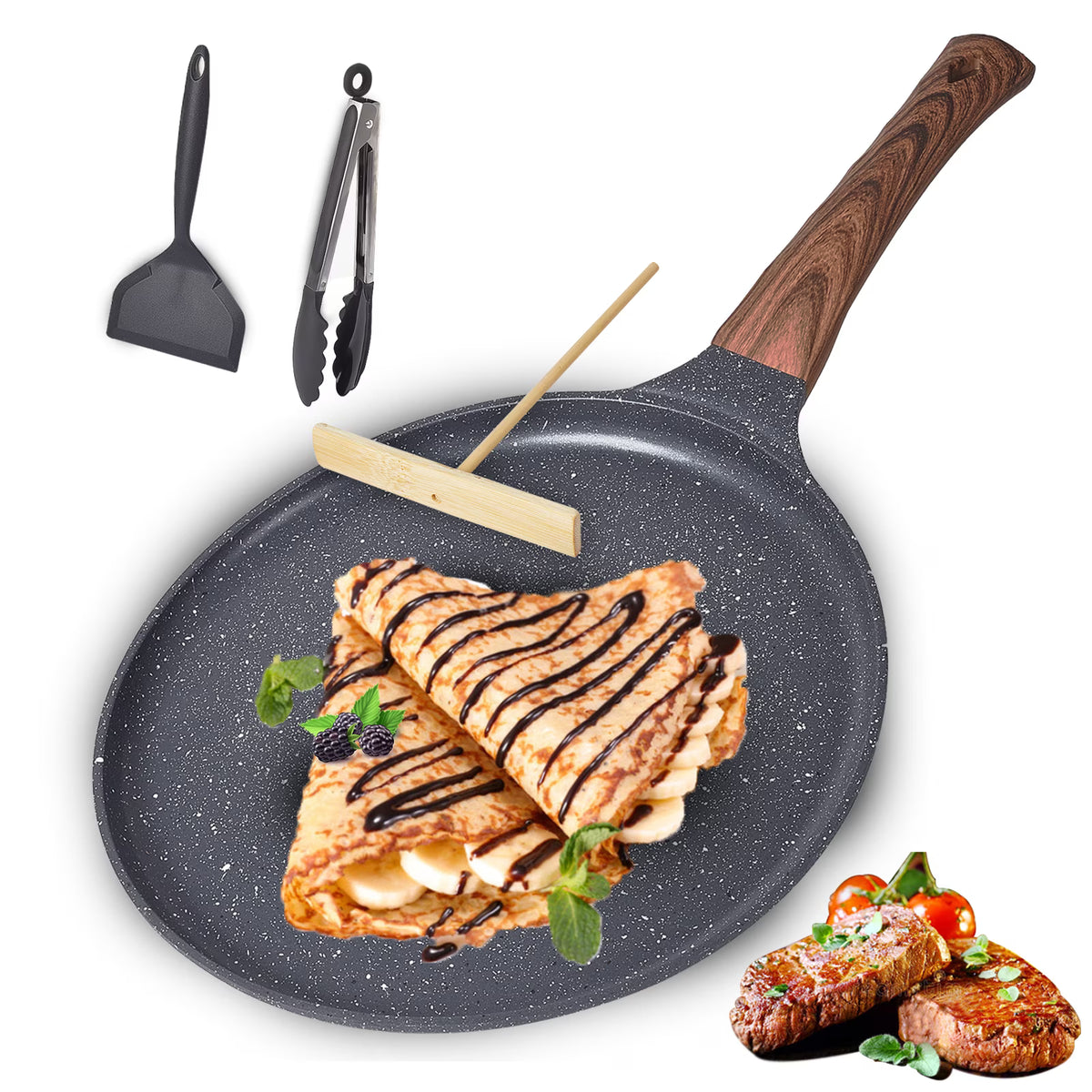 11 inch Nonstick Cast Aluminum Crepe Pan U495