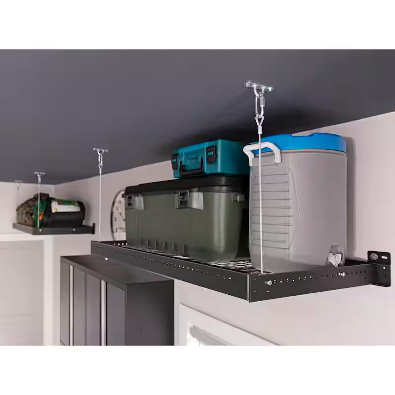 24 in. x 96 in. Steel Garage Wall Shelving in White F9541