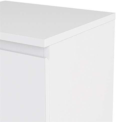 White 2 Drawer Nightstand J5443